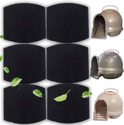 PurifyLogix carbon filters front view pack of six replacement sheets for cat litter boxes