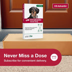 Back view of K9 Advantix packaging with ingredients and safety warnings