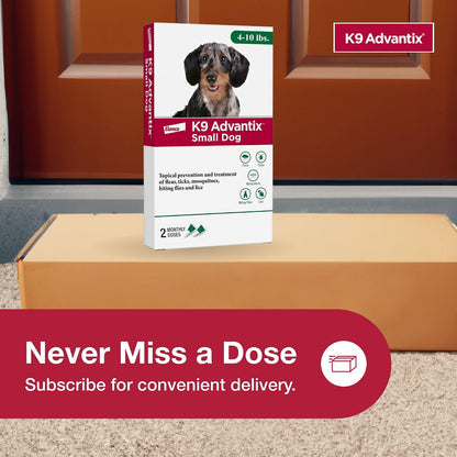 Back view of K9 Advantix packaging with ingredients and safety warnings