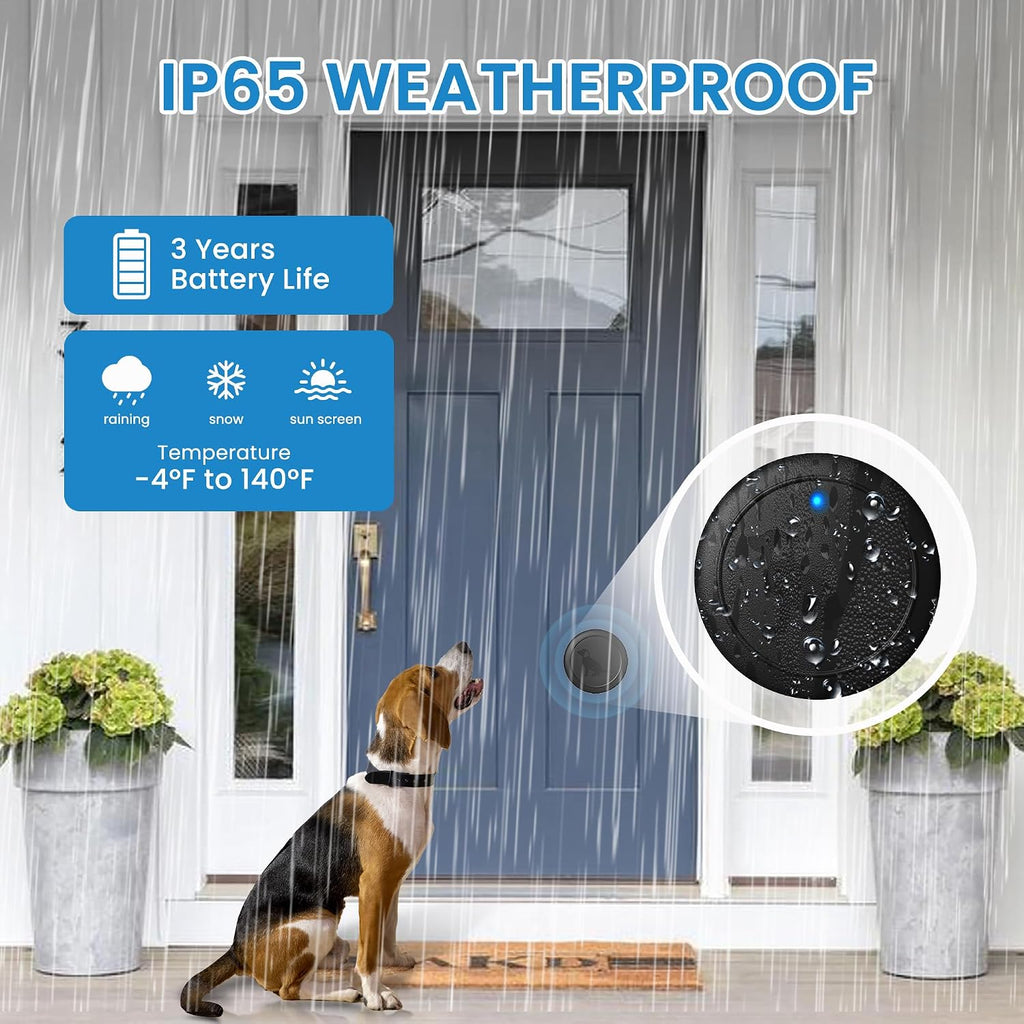 Wireless dog doorbell receiver plugged into a wall outlet