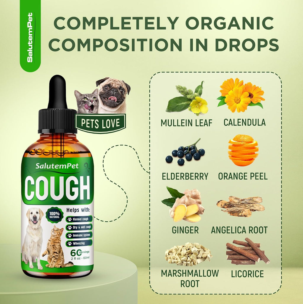SalutemPet herbal liquid supplement label ingredient details
