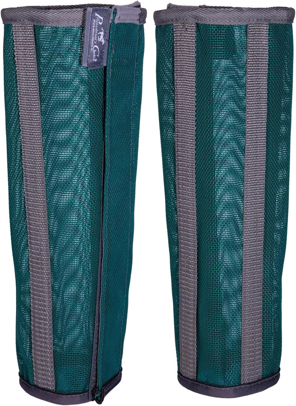 Detailed view of the secure hook-and-loop straps on the Pacific Blue fly boot.
