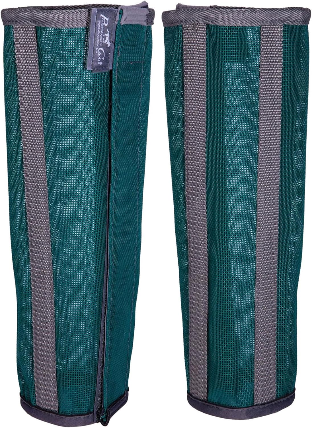 Detailed view of the secure hook-and-loop straps on the Pacific Blue fly boot.