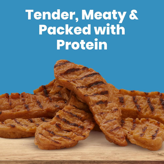Natural oven dried chicken dog treats texture close up