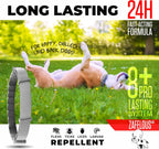 Waterproof flea and tick collar on a dog