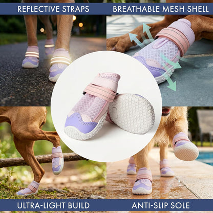Spark Paws size 5 dog boots displayed for large medium and small breeds.