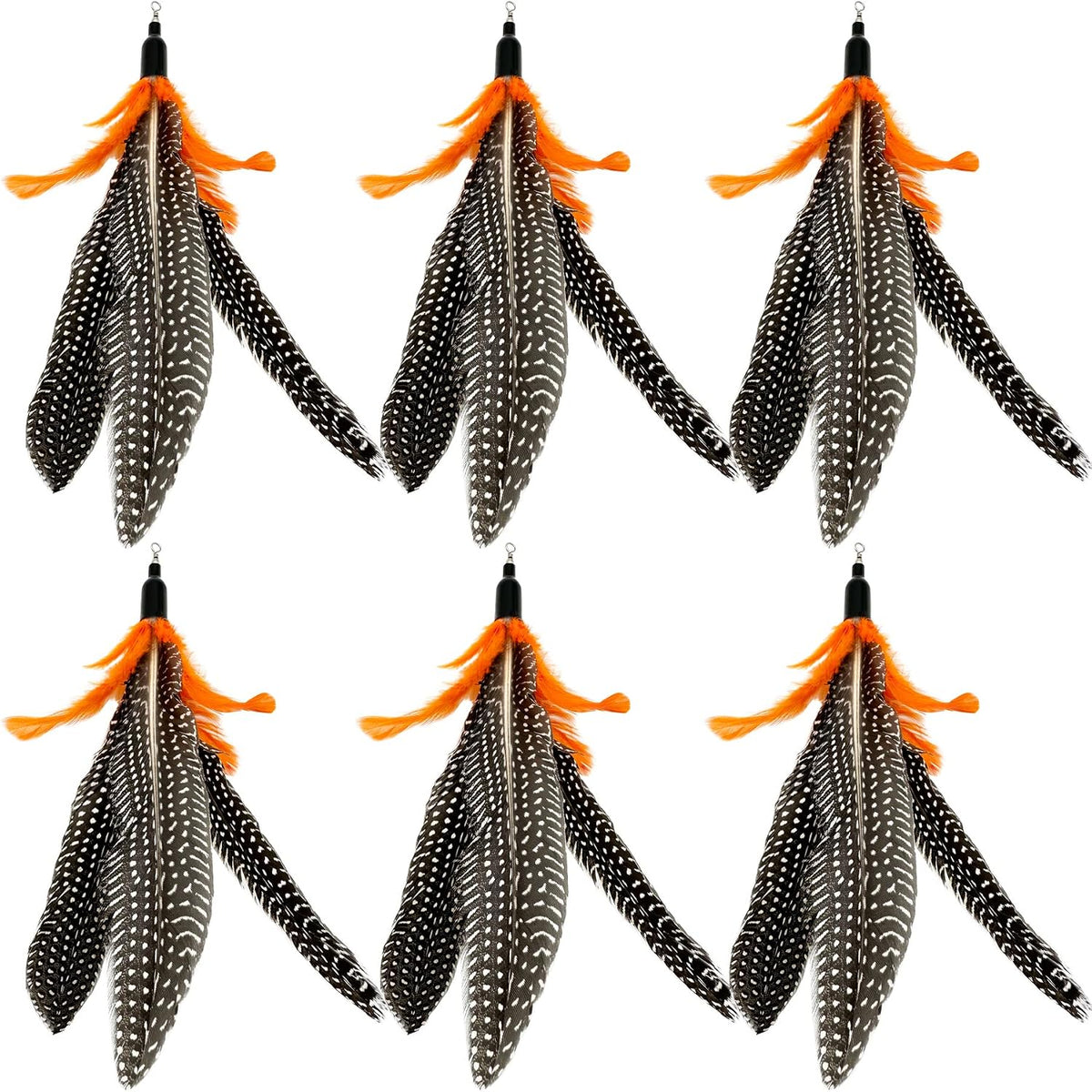 CATENEED feather and worm teaser refills for indoor cats on a white background.
