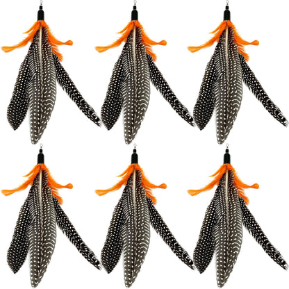 CATENEED feather and worm teaser refills for indoor cats on a white background.