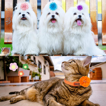 Saintrygo assorted fabric pet grooming bows for wedding and birthday parties