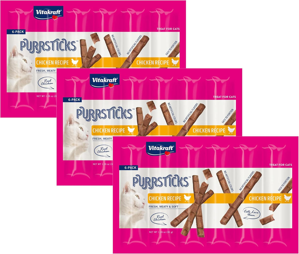 Vitakraft PurrSticks Meaty Cat Sticks - Chicken - Segmented and Breakable Meatstick - Deliciously Tender, 6 Count (Pack of 1) - Image 11