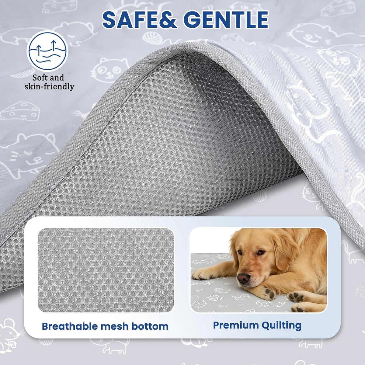 Small pet cooling pad with random pattern bandana set
