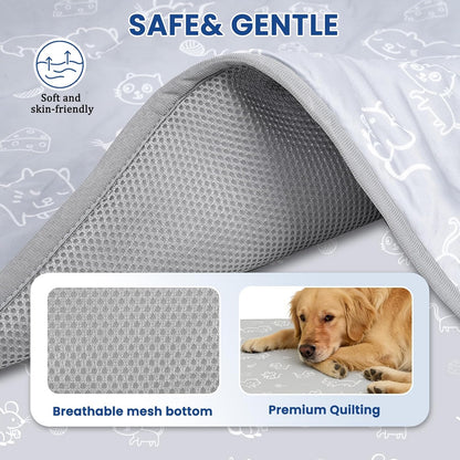 Small pet cooling pad with random pattern bandana set