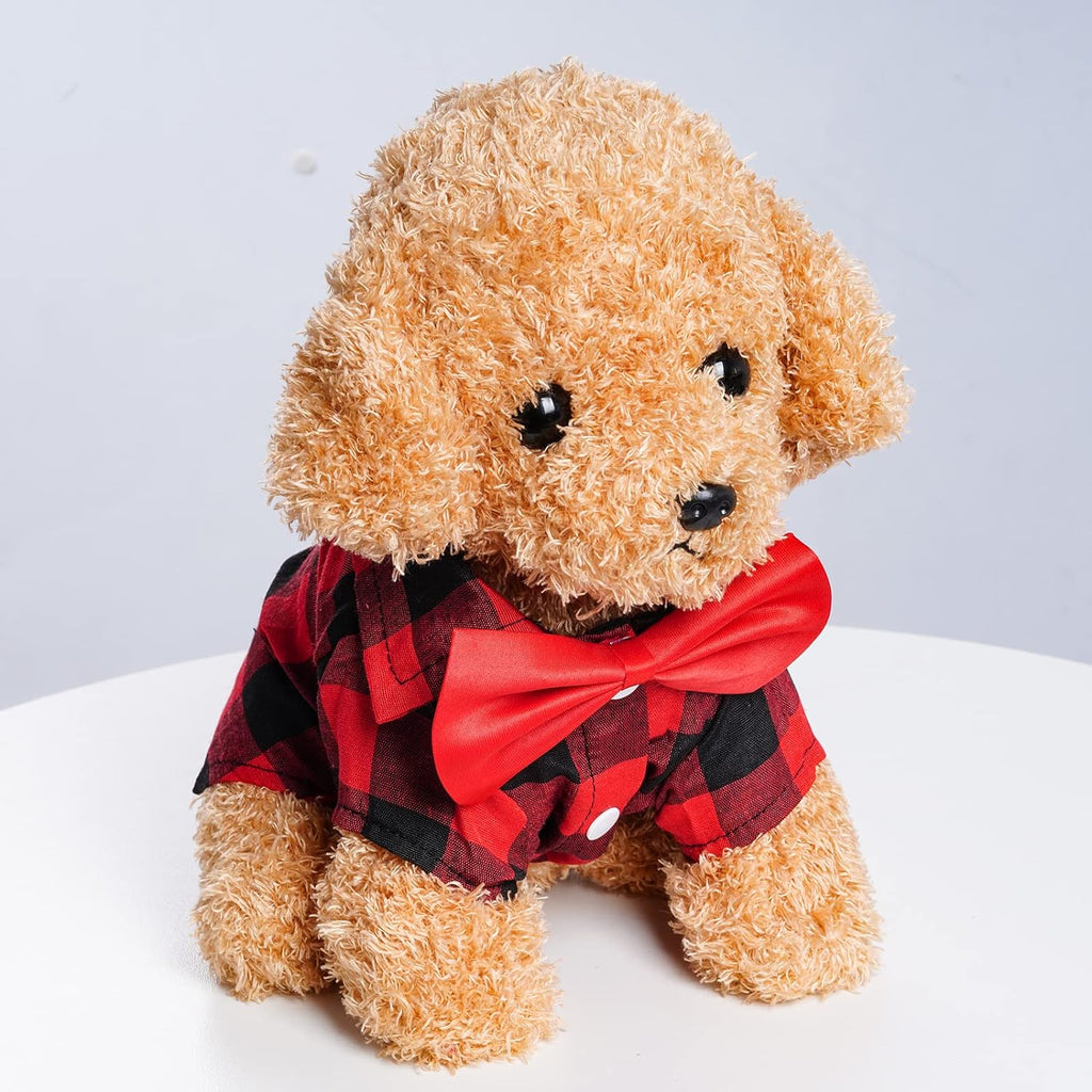 Tongcloud black and white plaid pet shirt tailored for lightweight everyday wear