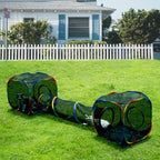 Portable Cat Enclosure - 2-in-1 Outdoor Catio with Tent & Tunnel, Foldable Playpen for Indoor Cats, Includes Storage Bag for Cats & Small Animals Rainbow Color - Image 9