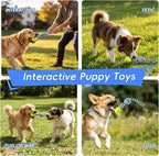 Medium dog pulling on the Erhalithegro outdoor interactive play rope