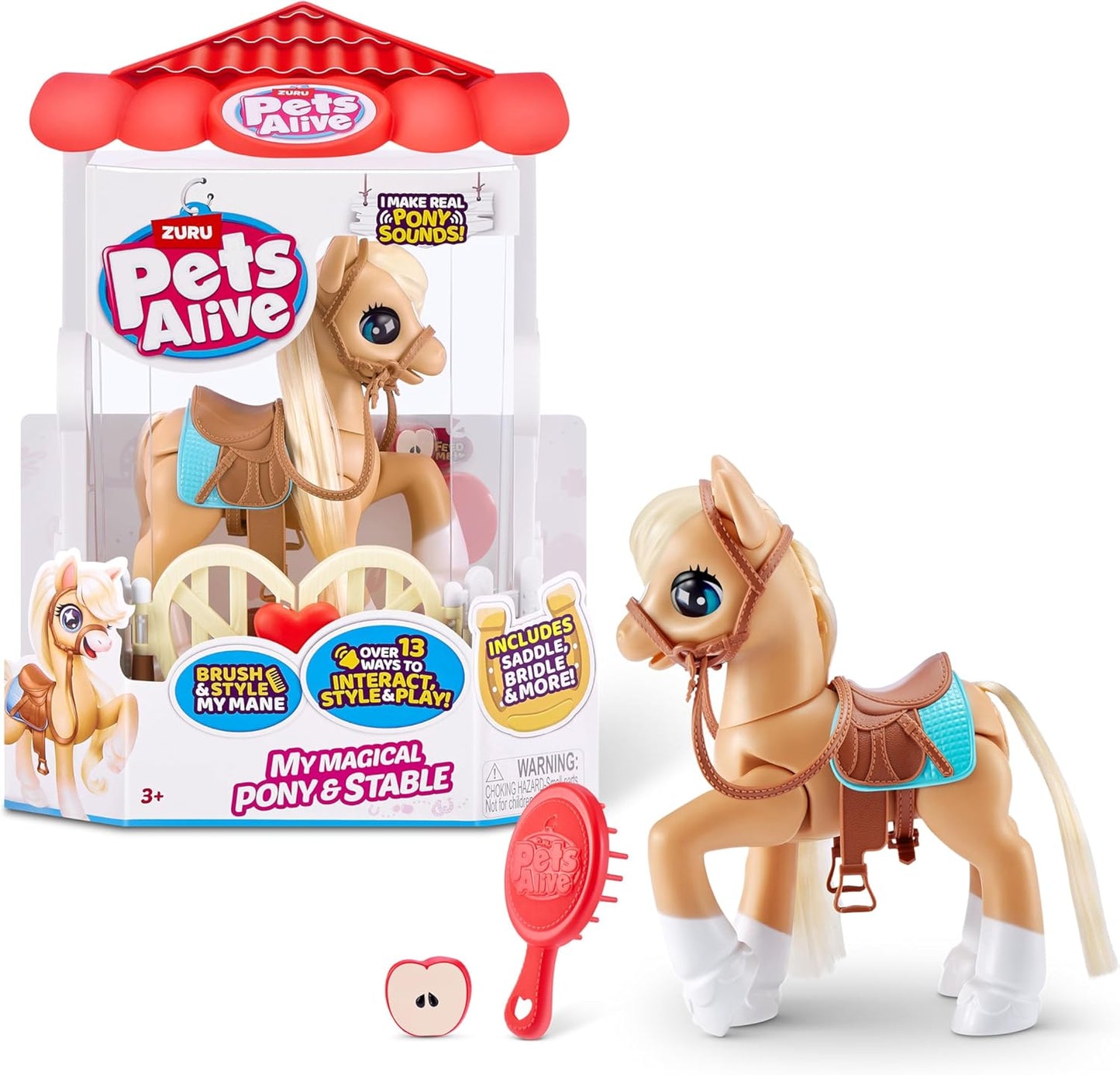 Pets Alive My Magical Pony and Stable front view interactive robotic toy