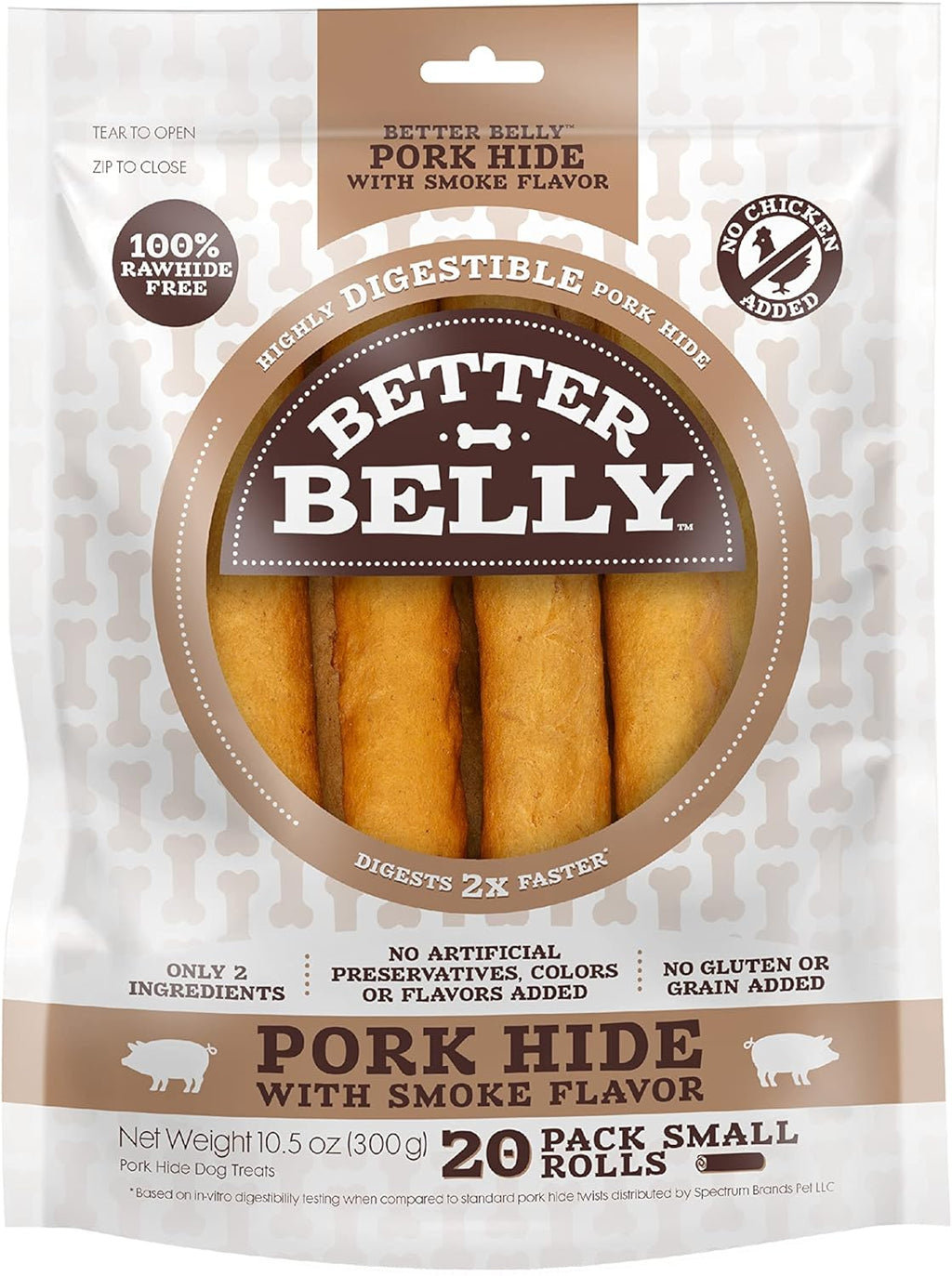Better Belly Proteins with Real Venison Small Rolls 6 Count, Digestible Rawhide for Dogs, 4.2 OZ - Image 14