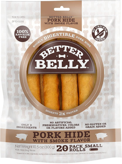 Better Belly Proteins with Real Venison Small Rolls 6 Count, Digestible Rawhide for Dogs, 4.2 OZ - Image 14