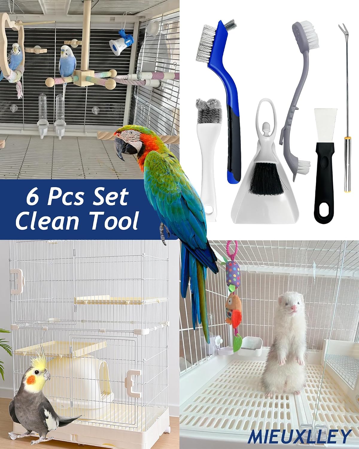Multipurpose household crevice cleaning brush set being used on window tracks.