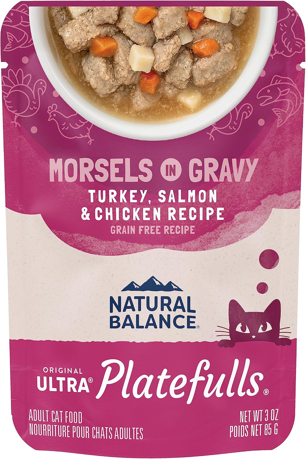 Natural Balance Original Ultra Platefulls Indoor Adult Grain Free Wet Cat Food, Chicken & Chicken Liver Recipe, 3 Ounce Pouch (Pack of 24) - Image 13