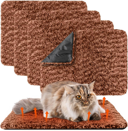Drydiet 4 Pack Self Warming Cat Pads Self Heating Cat Mat Washable Homeless Dogs Thermal Pads Kennel Pad Reflects Body Heat Warm Crate Bed Mat for Indoor Outdoor Pet(Gray,16 x 20 Inch) - Image 14