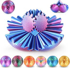 Olee Odee Steampunk Gear Ball Fidget Toy front view showcasing interlocking mechanical gears in ombre purple