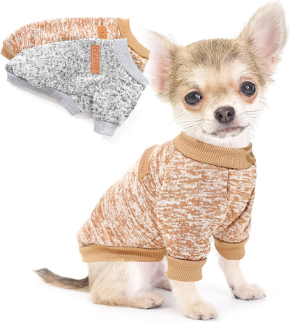 Premium imported fleece pet sweaters packaged for small dogs