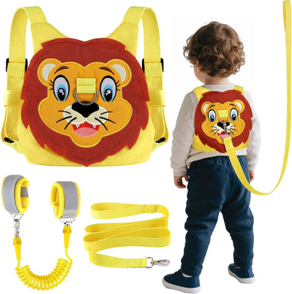 Ez4uvoy yellow toddler safety harness and wrist link front view