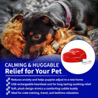 Small dog snuggling with Pet Fit For Life Cuddle Pup