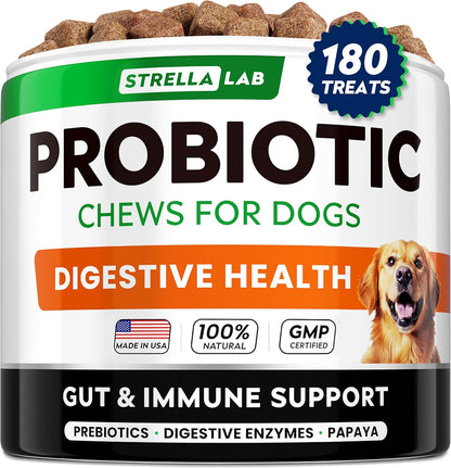 STRELLALAB Anal Gland Support Chews - Scoot Treatment - Digestive Enzymes, Prebiotics & Fiber Supplement for Dogs Digestion & Gut Health. Proprietary Blend of Beet, Psyllium, Dandelion & Pumpkin 120Ct - Image 15
