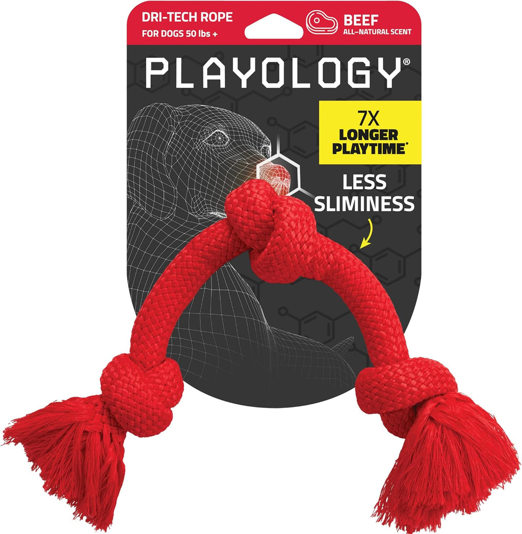 Playology Dog Toys | Dri-Tech Rope Tug of War Dog Toy for Tough Chewers | Peanut Butter Scented Jumbo Tug Rope Toys for Large Dogs - Image 12