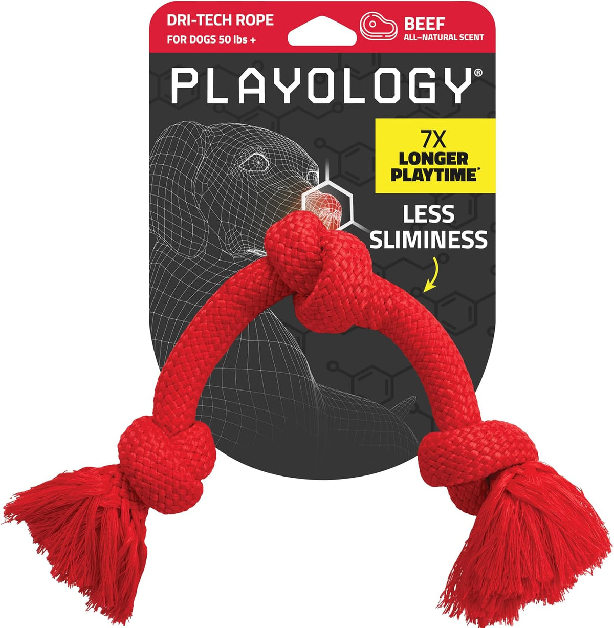 Playology Dog Toys | Dri-Tech Rope Tug of War Dog Toy for Tough Chewers | Peanut Butter Scented Jumbo Tug Rope Toys for Large Dogs - Image 12