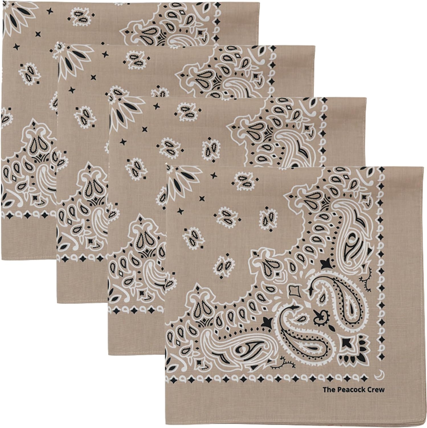 The Peacock Crew Premium Soft Cotton Bandanas Pack for Men and Women Paisley 22 x 22 inches - Image 10