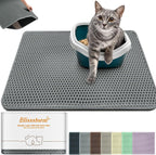 Extra Large Waterproof Cat Litter Mat - New 31x24 Inch Honeycomb Double Layer Traps Litter, Waterproof & Non-Slip Floor Protector, Easy Clean, Odor-Free, Purple - Image 10
