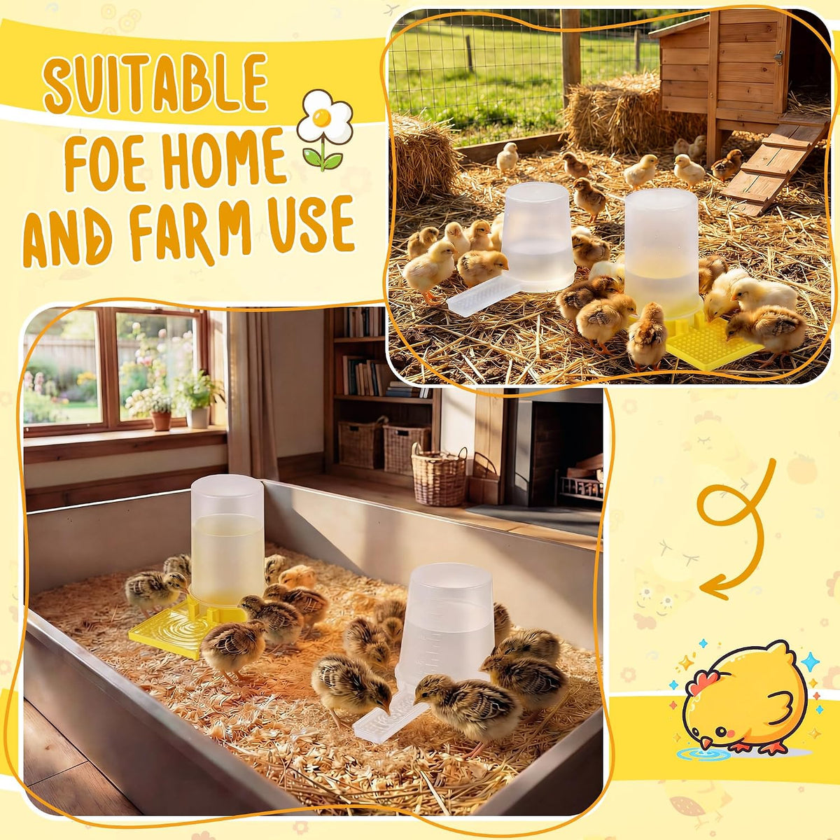 2 Pack Quail Water Feeder, Anti Drowning Design, 400ml - Image 7