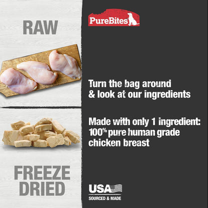 PureBites high protein USA imported healthy dog rewards bag back