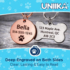 EDSG heavy duty custom dog tag highlighting its scratch resistant metallic surface.