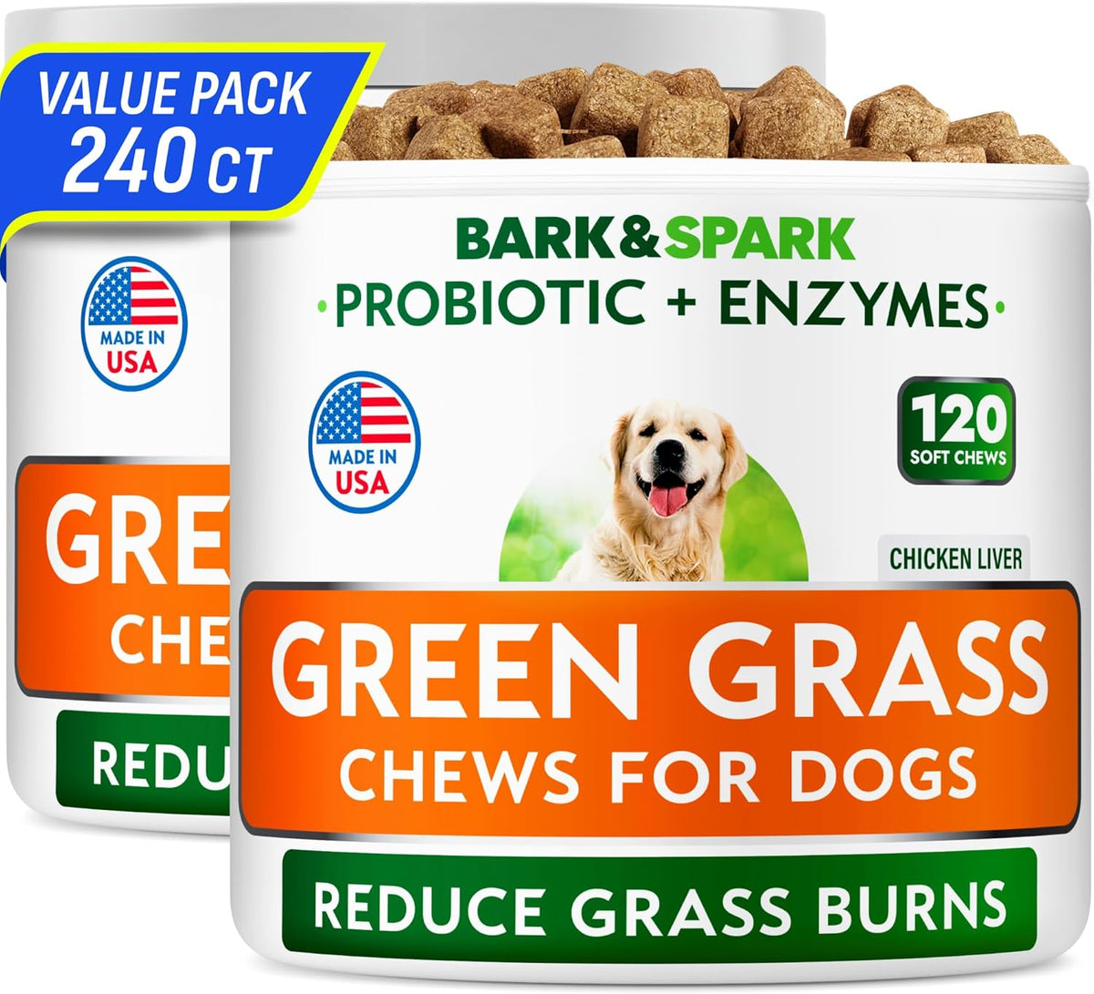Healthy green lawn with dog friendly supplement