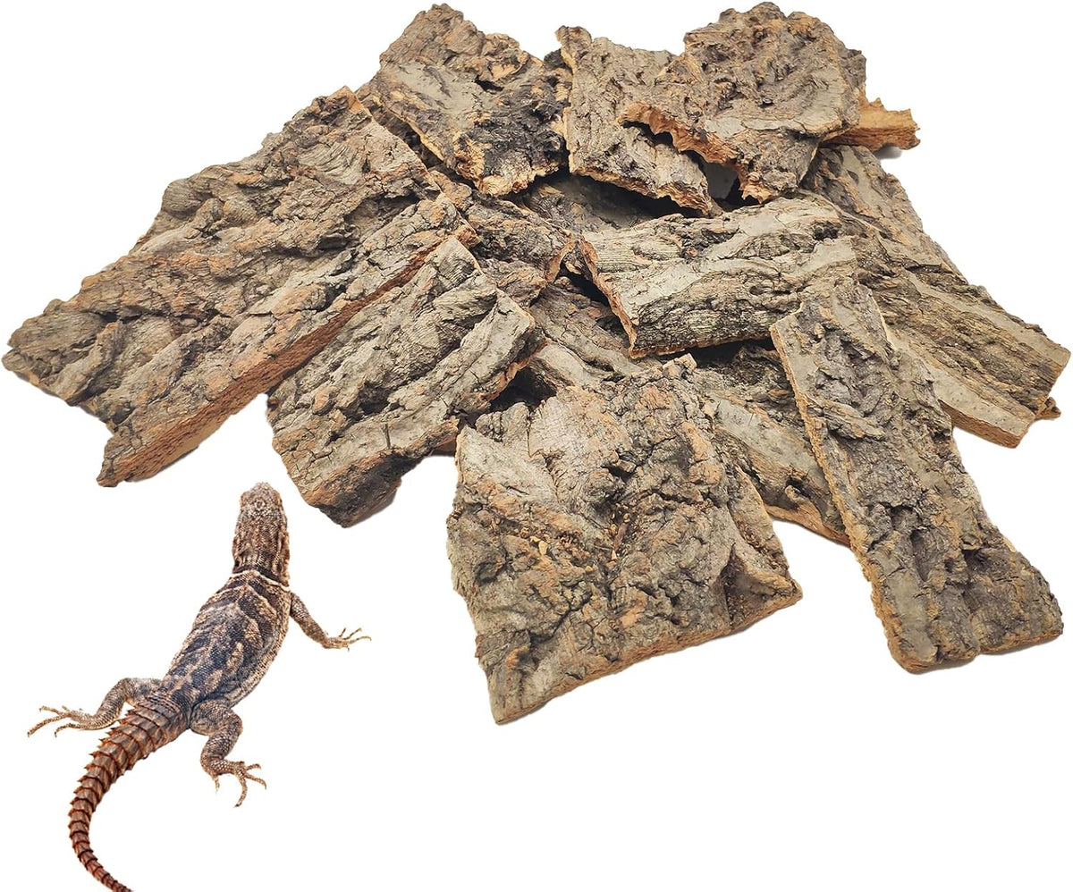 VCEPJH Reptile Bark Bedding,2 LB Natural Cork Bark for Reptiles Flat Cork Wood Terrarium Substrate Tank Supplies for Snake Spiders Bearded Dragons Hermit Crabs Geckos - Image 9