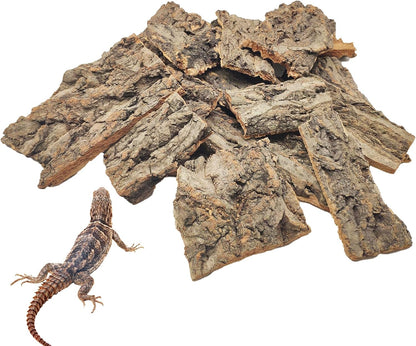 VCEPJH Reptile Bark Bedding,2 LB Natural Cork Bark for Reptiles Flat Cork Wood Terrarium Substrate Tank Supplies for Snake Spiders Bearded Dragons Hermit Crabs Geckos - Image 9