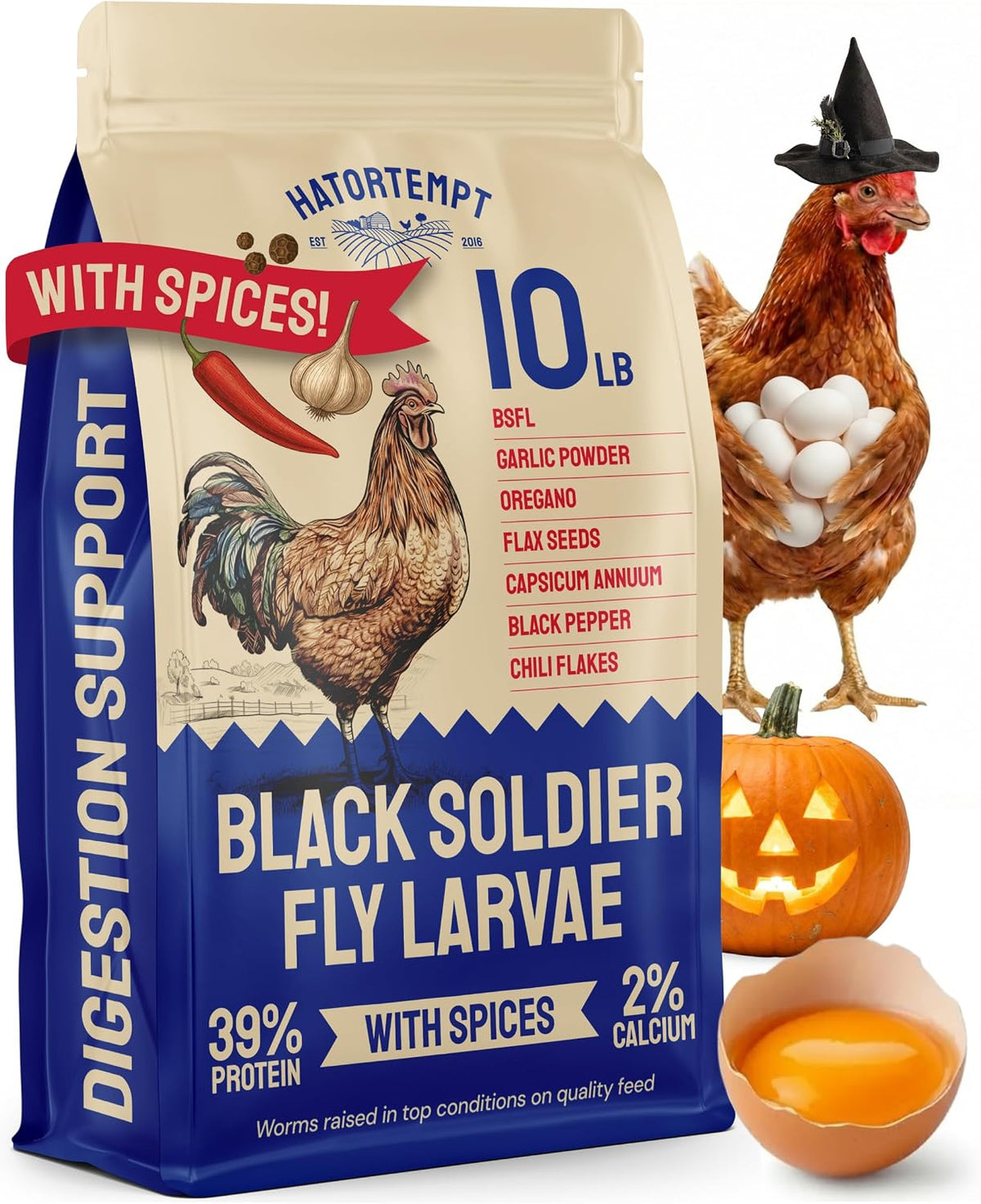 Hatortempt 10lb Black Soldier Fly Larvae for Chickens, Calci Chicken Treats - Image 10
