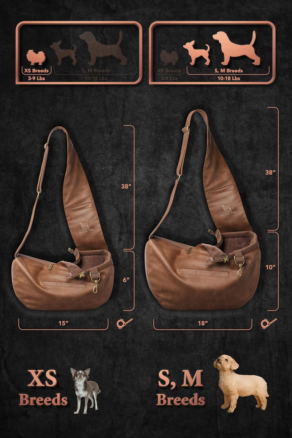 Noah and Paw adjustable padded strap detail