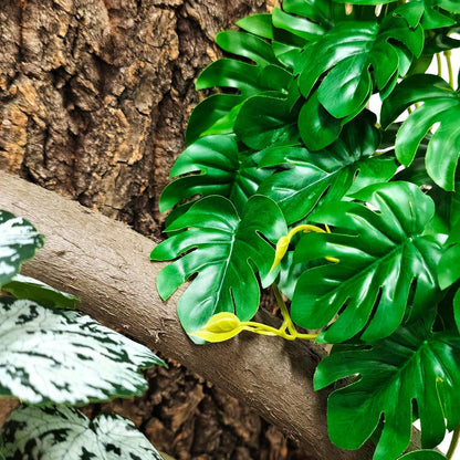 Woyrise artificial leaves for amphibian and lizard tanks