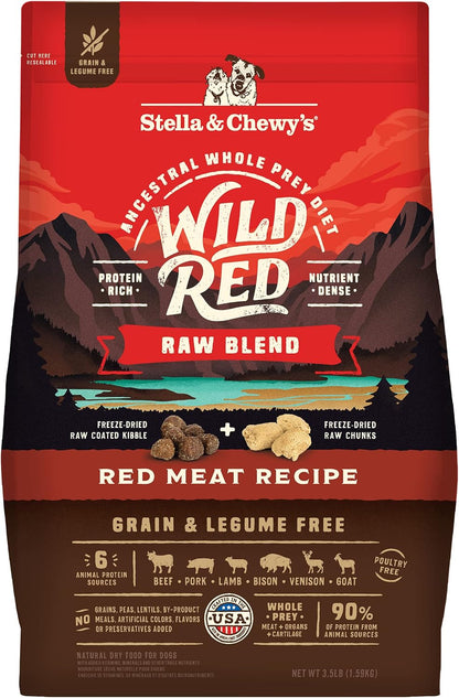Stella & Chewy's Wild Red Raw Blend Kibble - Premium Freeze-Dried Raw Coated Dog Food - Perfect For Picky Eaters - High Protein Grain Free with 6 Poultry Sources - 3.5lb Bag - Image 13