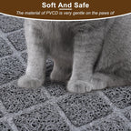 Phthalate free pet litter mat under a covered cat litter box