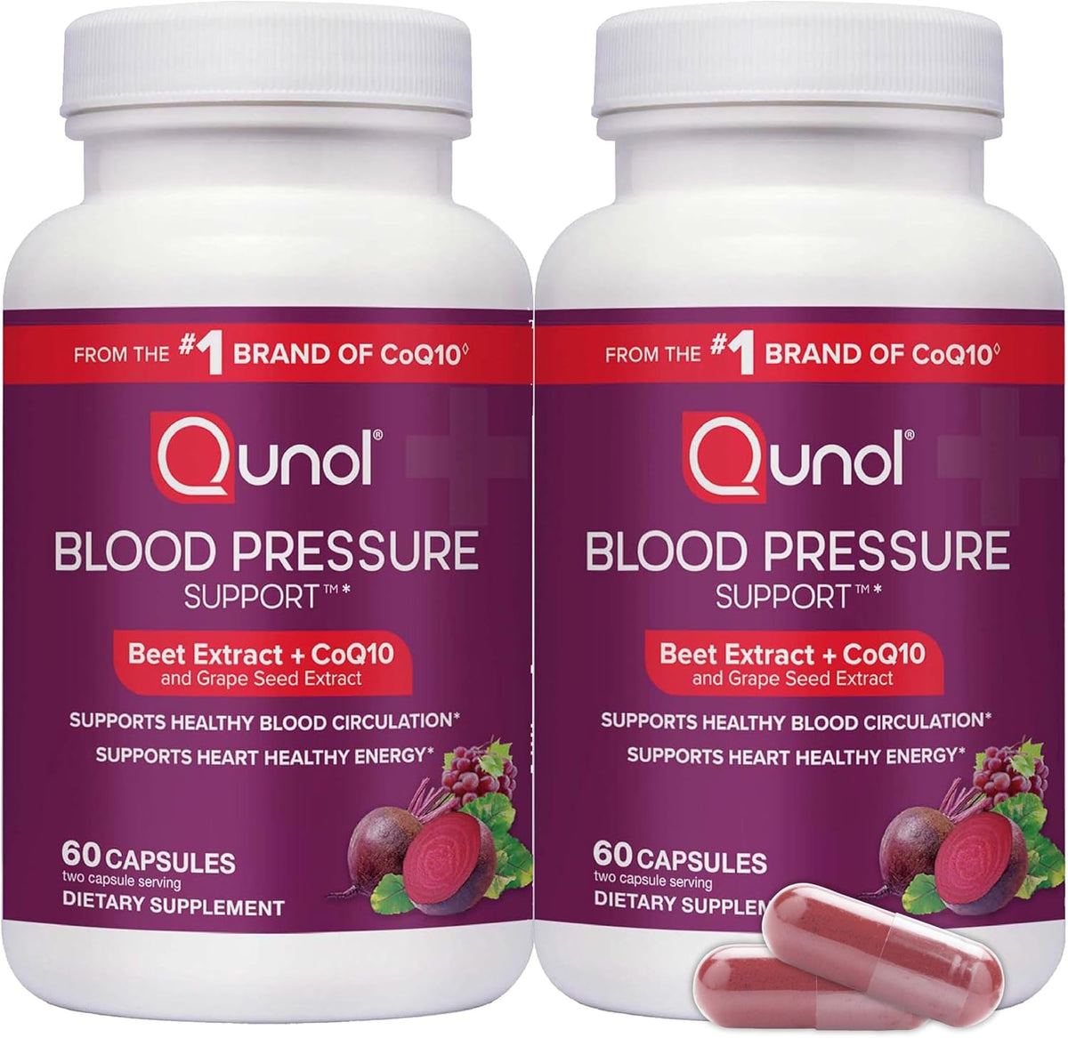 Qunol 3-in-1 Beet Roots Capsules with CoQ10, Blood Pressure Support, 60ct - Image 11