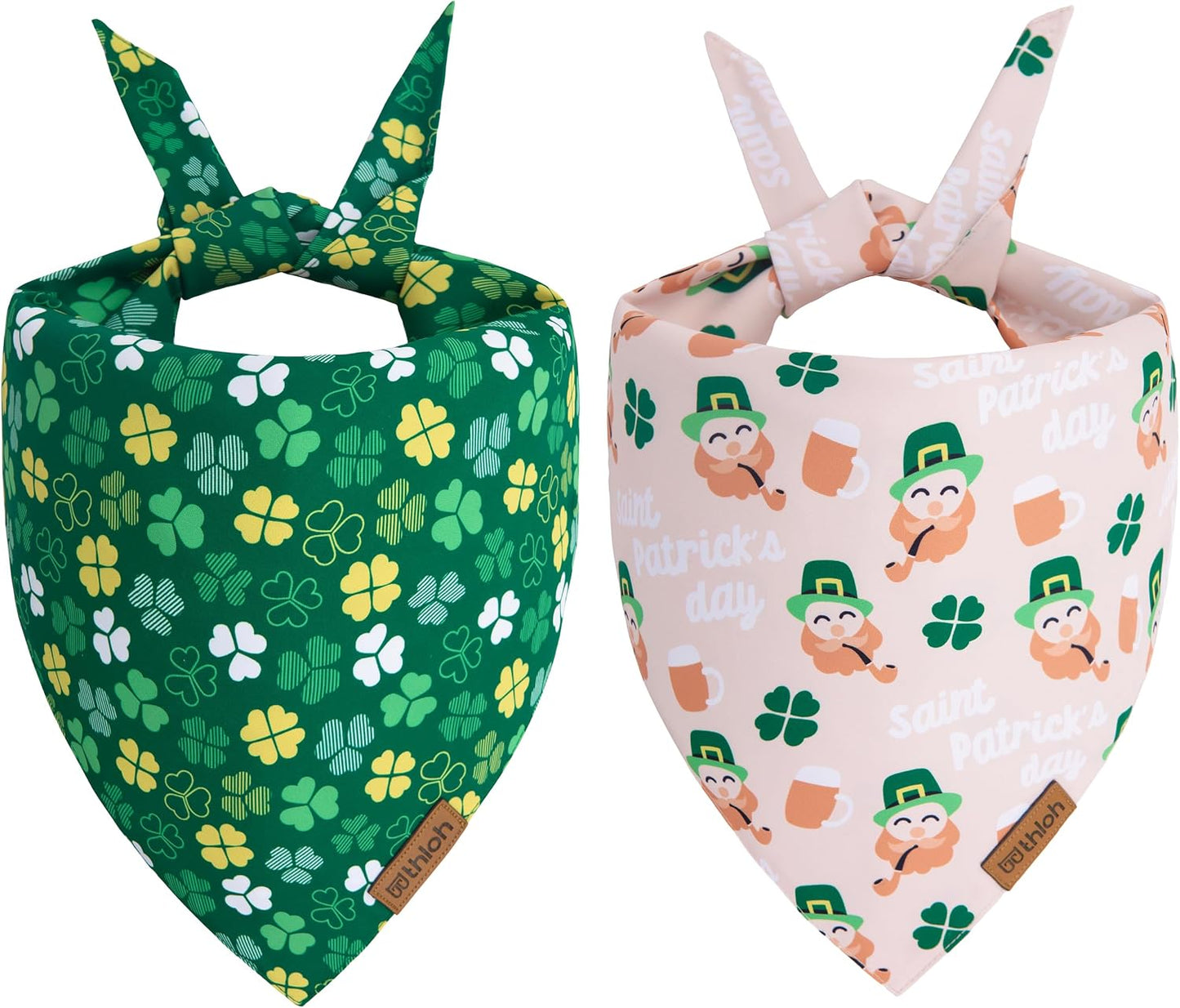 Reversible patriotic pet bandana flat lay showing both sides