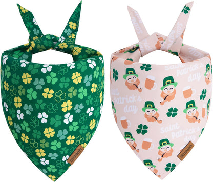 Reversible patriotic pet bandana flat lay showing both sides