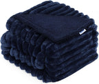 Soft mink plush reverse side of the Zakapaws washable pet protector blanket.