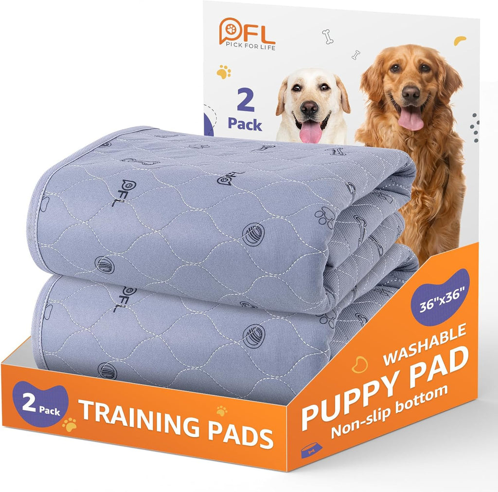 Washable Pee Pads for Dogs, 2Pack Puppy Pads Washable with Bone Print,Absorbent Reusable Whelping Pads Non-Slip Dog Mats for Floor Protector, Couch Cover, Crate, Potty Training 31x36 - Image 13
